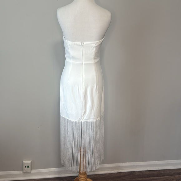 NWT White Strapless Fringe Bodycon Dress @The King Kouture Boutique - Picture 10 of 10